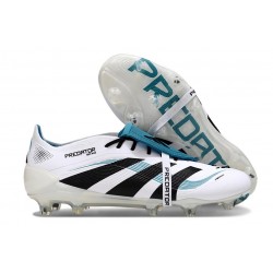 Adidas Predator Elite Foldover Tongue FG Blanco Negro Ciano