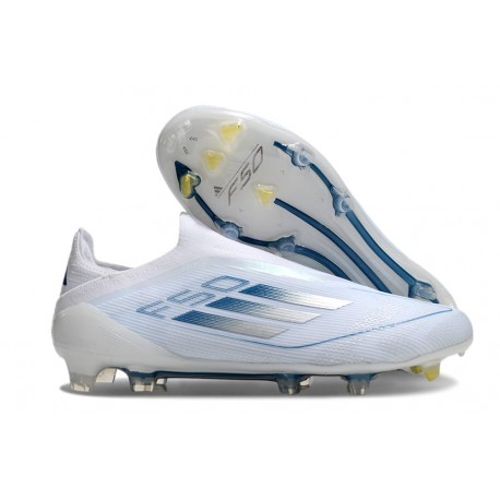 Bota de Futbol Adidas F50 Elite LL FG Blanco Azul