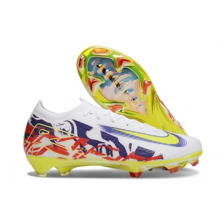 Nike Air Zoom Mercurial Vapor 16 Elite FG Blanco Amarillo Violeta Rojo