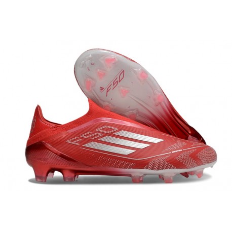 Bota de Futbol Adidas F50 Elite LL FG Rojo Plata