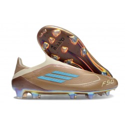 Adidas F50 Elite LL FG X Bad Bunny Cartón Blanco Crema Cian Vivo