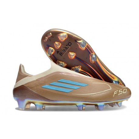 Adidas F50 Elite LL FG X Bad Bunny Cartón Blanco Crema Cian Vivo