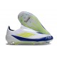Bota de Futbol Adidas F50 Elite LL FG Blanco Amarillo Solar Azul Lúcido