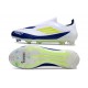 Bota de Futbol Adidas F50 Elite LL FG Blanco Amarillo Solar Azul Lúcido