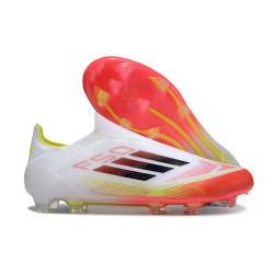 Bota de Futbol Adidas F50 Elite LL FG Blanco Negro Amarillo Solar