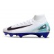 Nike Air Zoom Mercurial Superfly X Elite FG Blanco Azul Negro