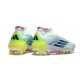 Adidas F50 Elite Mid Cut FG Casi Azul Azul Semilúcido Semi Amarillo Solar