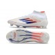 Adidas F50 Elite Mid Cut FG Blanco Rojo Solar Azul Lúcido