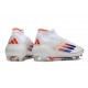 Adidas F50 Elite Mid Cut FG Blanco Rojo Solar Azul Lúcido