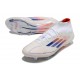 Adidas F50 Elite Mid Cut FG Blanco Rojo Solar Azul Lúcido