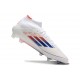 Adidas F50 Elite Mid Cut FG Blanco Rojo Solar Azul Lúcido