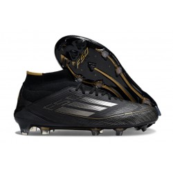 Adidas F50 Elite Mid Cut FG Negro Hierro Met Dorado Met