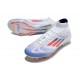 Adidas F50 Elite Mid Cut FG Blanco Rojo Solar Azul Lúcido