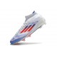 Adidas F50 Elite Mid Cut FG Blanco Rojo Solar Azul Lúcido