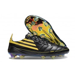Adidas F50 Elite FG Botines de Futbol Negro Amarillo