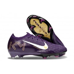 Nike Air Zoom Mercurial Vapor 16 Elite FG X MBAPPE Grand Morado Marfil claro