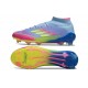 Adidas F50 Elite Mid Cut FG Azul Fusion Limón Lúcido Rosa Lúcido