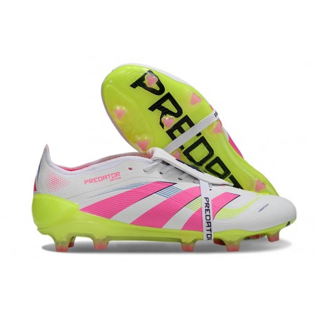 Adidas Predator Elite Foldover Tongue FG Blanco Rosa Lúcido Limón Lúcido