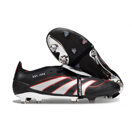 Adidas Predator Elite Foldover Tongue FG Negro Blanco Rojo