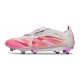 Botas adidas Predator 25 Elite Tongue FG Blanco Rosa 