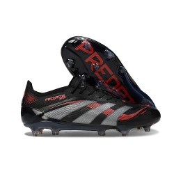 Bota de Futbol adidas Predator Elite FG Negro Gris Four Rojo Lúcido