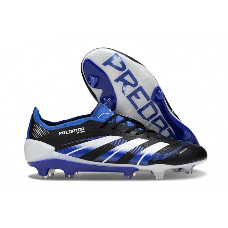 Bota de Futbol adidas Predator Elite FG Negro Azul Lúcido Blanco