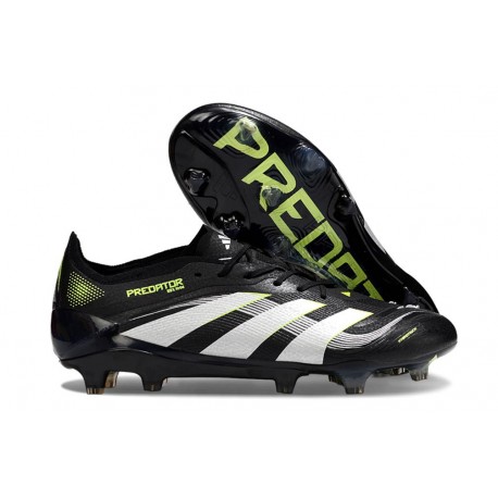Bota de Futbol adidas Predator Elite FG Negro Blanco Limón Lúcido