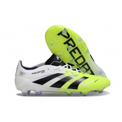 Bota de Futbol adidas Predator Elite FG Blanco Negro Limón Lúcido