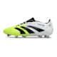 Bota de Futbol adidas Predator Elite FG Blanco Negro Limón Lúcido