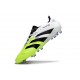 Bota de Futbol adidas Predator Elite FG Blanco Negro Limón Lúcido