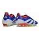 Bota de Futbol adidas Predator Elite FG Azul Lúcido Ftwr Blanco Rojo