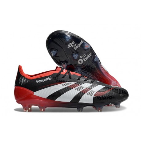 Bota de Futbol adidas Predator Elite FG Negro Blanco Rojo