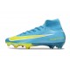 Botas de Futbol Nike Mercurial Superfly X Elite FG Azul Amarillo