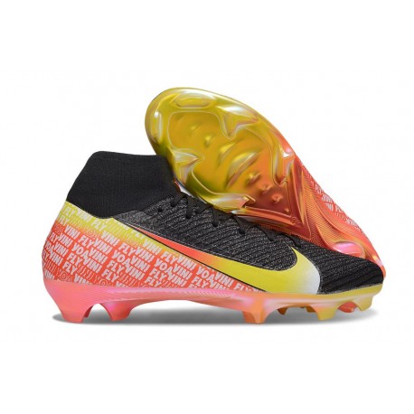 Botas de Futbol Nike Mercurial Superfly X Elite FG Negro Amarillo Rojo