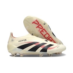 adidas Predator Elite Sin Cordones FG Blanco Off Negro Rubí Puro