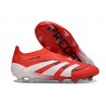 adidas Predator Elite Sin Cordones FG Rojo Lúcido Blanco Negro