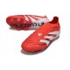 adidas Predator Elite Sin Cordones FG Rojo Lúcido Blanco Negro