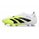 adidas Predator Elite Sin Cordones FG Blanco Negro Limón Lúcido
