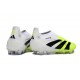 adidas Predator Elite Sin Cordones FG Blanco Negro Limón Lúcido