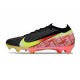 Nike Mercurial Vapor XVI Elite FG X VINI JR Negro Dynamic Amarillo Verde Spark Brt Carmesí
