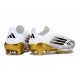 Bota de Futbol Adidas F50 Elite LL FG Blanco Negro Met Dorado