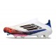 Zapatillas Adidas F50+ Laceless FG Blanco Negro Rojo Vivo