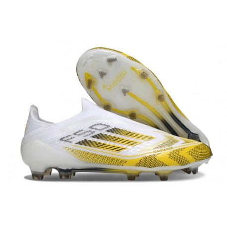 Bota de Futbol Adidas F50 Elite LL FG Blanco Amarillo