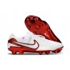Nike Tiempo Legend 10 Elite FG Blanco Carmesí Vivo