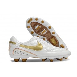 Nike Tiempo Legend 10 Elite FG R10 Blanco Oro
