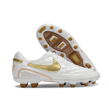 Nike Tiempo Legend 10 Elite FG R10 Blanco Oro
