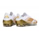 Bota de Futbol Adidas F50 Elite LL FG Blanco Met Dorado
