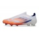 Bota de Futbol Adidas F50 Elite LL FG Blanco Rojo Solar Azul Lúcido
