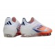 Bota de Futbol Adidas F50 Elite LL FG Blanco Rojo Solar Azul Lúcido