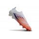 Bota de Futbol Adidas F50 Elite LL FG Blanco Rojo Solar Azul Lúcido